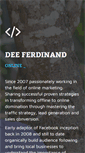 Mobile Screenshot of deeferdinand.com